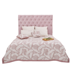 Покрывало хлопковое Этель «Перья» 150х240 см, цвет бежевый, 100% хлопок, 300гр/м2