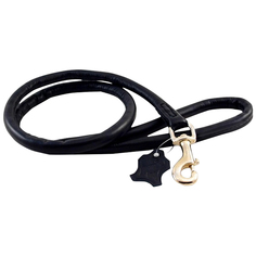 Поводок для собак ZooMaster круглый гладкий черный, 8 мм x 1,2 м