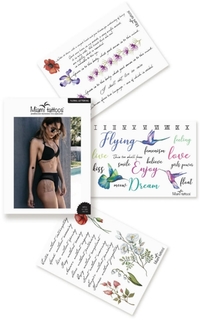 Тату переводные Miami Tattoos "Floral Lettering" (Цв: Разноцветный ) Miamitats
