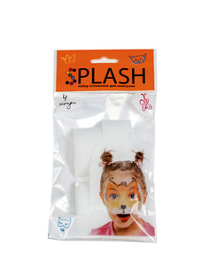Набор спонжей для аквагрима "Splash", 4 шт./уп. (Цв: White) No Brand
