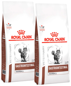 Сухой корм для кошек Royal Canin Gastrointestinal Hairball для ЖКТ, 2 шт по 0,4 кг