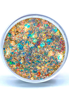 Блёстки для лица и тела Queridos Glitters Глиттер гель Нирвана 10 мл No Brand