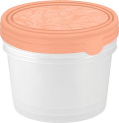 Набор контейнеров для продуктов HELSINKI Artichoke 3 шт 0,75 л круглые персиковая карамель Plast Team