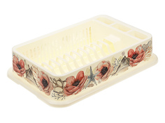 Сушилка д/посуды ДЕКО_маки М 1172(пластик) Idea