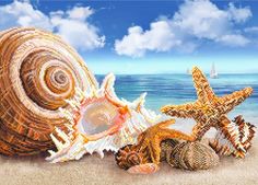Рисунок на ткани «Морские диковинки» Матренин посад