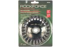 ROCKFORCE Кордщетка дисковая получаша стальная витая для УШМ 125мм, в блистере RF-BWD105