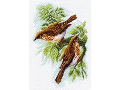 Рисунок на канве «Дрозды» Матренин посад