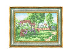 Рисунок на ткани «Домик в деревне» RK Larkes