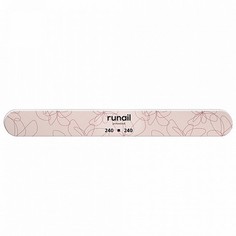 Набор, ruNail, Пилка для натуральных ногтей, закругленная, 240/240, 10 шт.