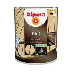ЛАК ЯХТНЫЙ АЛКИДНО-УРЕТАНОВЫЙ ШЕЛКОВИСТО-МАТОВЫЙ 0,75 Л (1/6) "ALPINA"