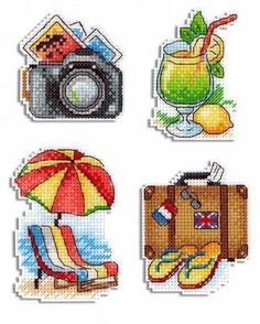 Набор для вышивания «Теплый отпуск. Магниты» Жар Птица