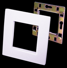 Рамка 1-постовая 45х45, с суппортом, белая LAN-FRS45x45/1-WH No Brand