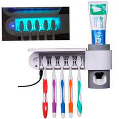 Держатель для зубных щеток с автоматическим диспенсером пасты и УФ-стерилизатором SM-CX102 Santrade