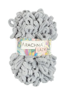Пряжа ARACHNA LAZY 100% микрополиэстер 5 шт. х 100 г 8.5 м цв. №02 св.серый LAZY-№