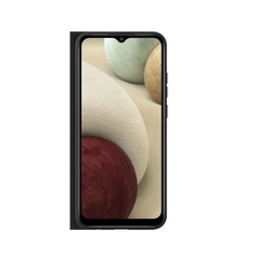 Чехол Book Cover Silk Pro для Samsung Galaxy A02S, черный, PET синий, Deppa