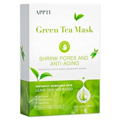 Тканевая маска для лица APPTI Зелёный чай 10 шт