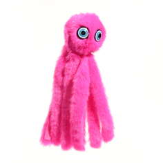 Игрушка для кошек Пижон Осьминожек из искусственного меха, до 19 см, фуксия