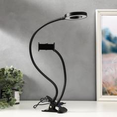 Настольная лампа 16283/1 LED USB черный 11х9х67 см Risalux