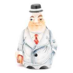 Штоф фарфоровый "Банкир". Гжель Russia The Great