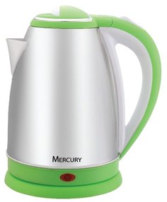 Чайник электрический Mercury MC-6616 2 л серебристый, зеленый
