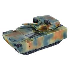 Штоф фарфоровый "Танк" камуфляж цветной. Гжель Russia The Great