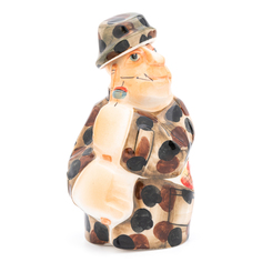 Штоф фарфоровый "Рыбак". Гжель Russia The Great