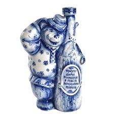 Штоф фарфоровый "Пасечник". Гжель Russia The Great