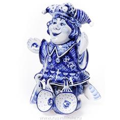 Штоф фарфоровый "Петрушка". Гжель Russia The Great