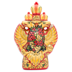 Штоф фарфоровый "Герб". Хохлома Russia The Great