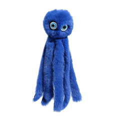 Игрушка для кошек Пижон Осьминожек из искусственного меха, до 19 см, синяя