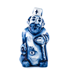 Штоф фарфоровый "Доктор". Гжель Russia The Great