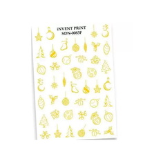 iNVENT PRiNT, Слайдер-дизайн «Новый год. Зима. Золотые игрушки. Украшения» №SDNF-83