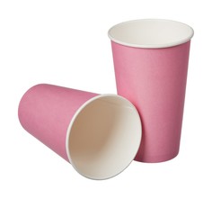 Одноразовый бумажный стакан 250мл розовый 1000шт No Brand