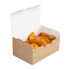 Контейнер бумажный Eco Fast Food Box L 150x91x70 крафт 50 шт No Brand