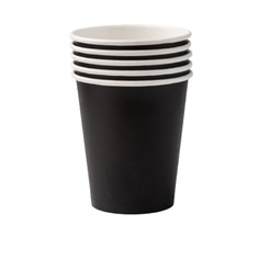Одноразовый бумажный стакан 250мл черный 1000шт No Brand