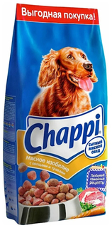 Сухой корм для собак Chappi мясное изобилие, 2 шт по 15 кг