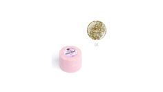 Гель для дизайна ногтей ADRICOCO Glow Bomb №01 "Золотой песок" (6 мл.)