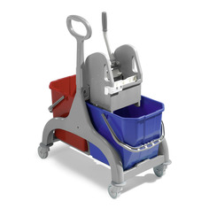 Двухведерная тележка с вертикальным отжимом и ручкой, 2х25 л Karcher