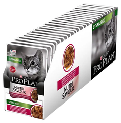 Влажный корм для кошек Purina Pro Plan Nutrisavour Sterilised с уткой в соусе, 26шт по 85г