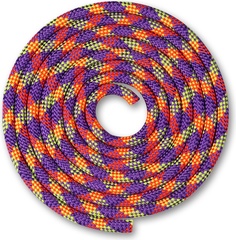 Скакалка гимнастическая INDIGO SM-360 300 см purple/coral/lemon