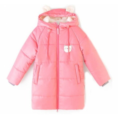 Пальто для девочки Crockid утепленное розовое р 104-110