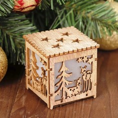 Новогодняя фигурка олень елочка Зимний лес 2303469 1 шт. No Brand