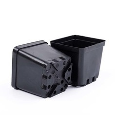 Горшок для рассады 0,85 л черный 11х11х11см No Brand