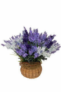Искусственная Композиция Лаванда в плетеном кувшине Holodilova