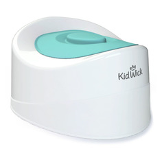 Горшок KIDWICK Мини, от 1 года до 5 лет, пластик, белый/бирюзовый , kw010102