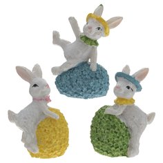 Фигурка декоративная "Кролик", L4,5 W2,5 H5,5 см, 3 вида KSM-783784 Remeco Collection