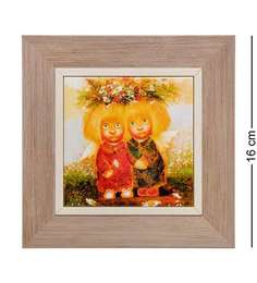 Панно керамическое Ангелы исполняющие мечты 10*10 ANG-385 113-502071 Artangels