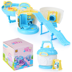 Игровой набор 933-31E Домик с животными с аксессуарами, на батарейках, в коробке Oubaoloon