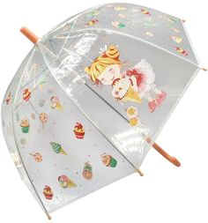 Зонт детский Лакомка прозрачный, 45 см, полуавтомат Mary Poppins