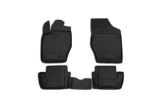 Коврики в салон VW Touareg II 2010-2015, 2015-03/2018, 4 шт. (полиуретан, бежевые) Element